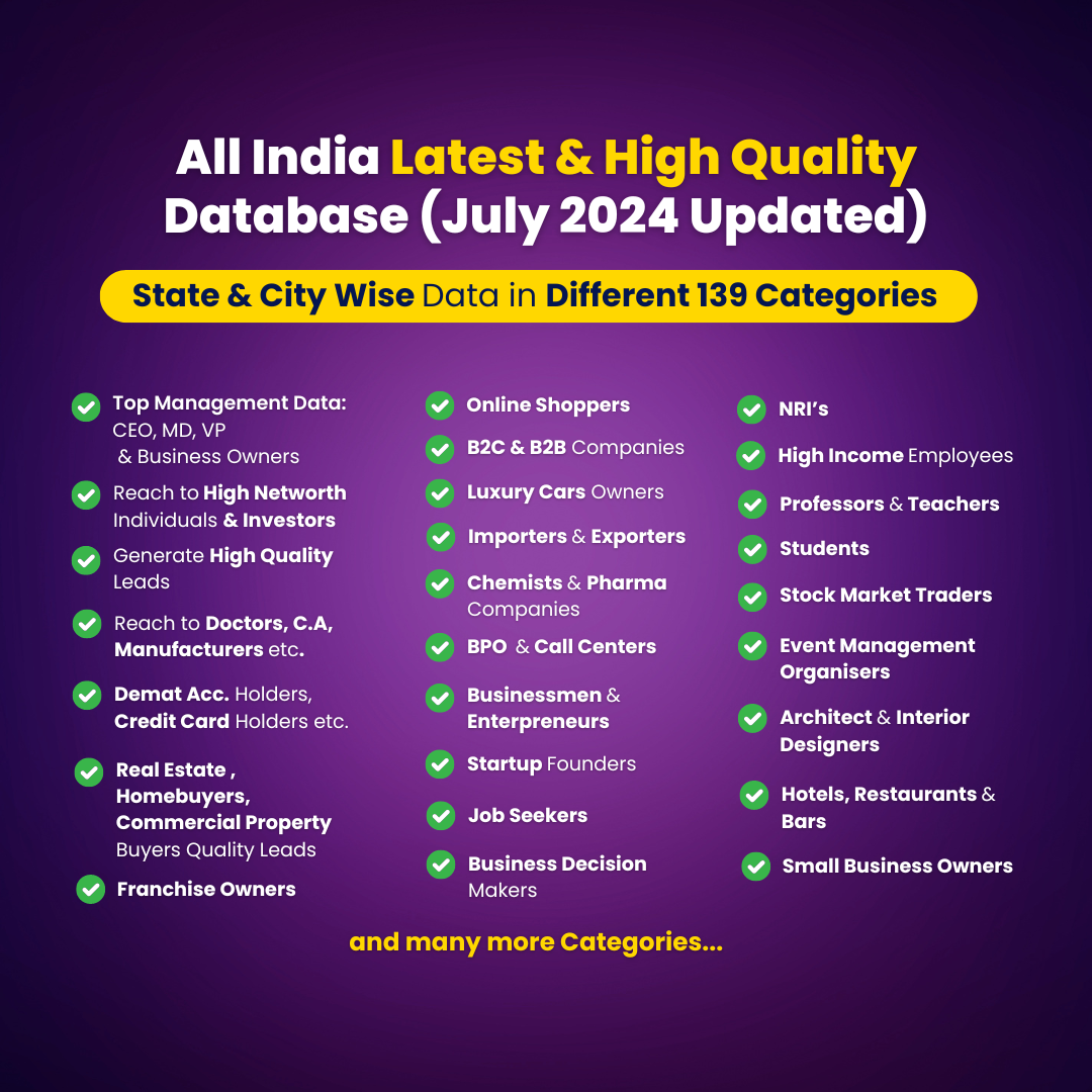 Data Hero- 100 Cr+ All India Top Premium Database (20x Your Profits🔥)